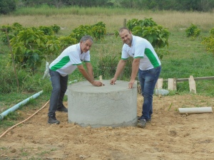 Construção de biodigestor em assentamento rural